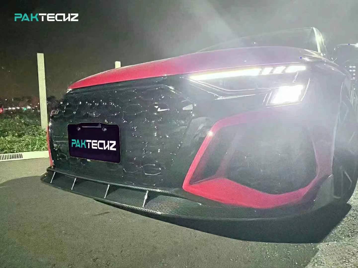 Dry Carbon Fiber Audi RS3 (8Y) Front Lip Ver.2 (Paktechz Design)