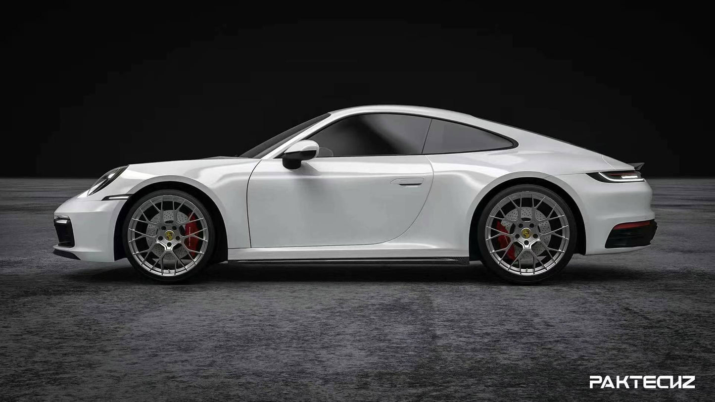 Dry Carbon Fiber Porsche 911 (992) Side Skirts (Paktechz Design)