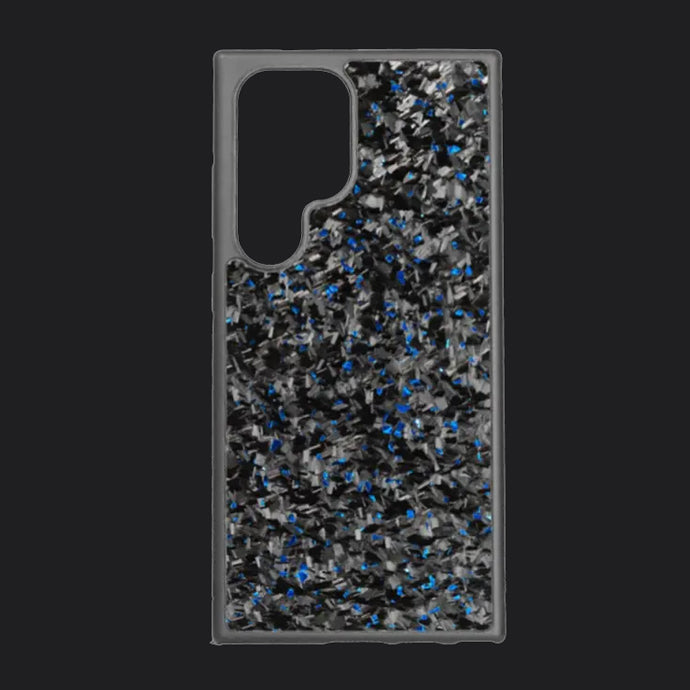 Samsung Carbon Fiber Case Forged - Short Strands Blue Sparkles