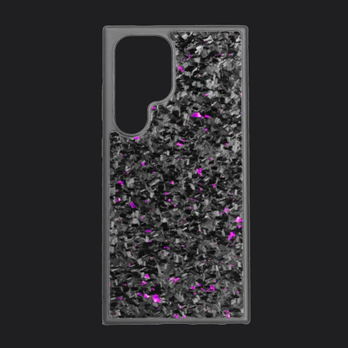 Samsung Carbon Fiber Case Forged - Short Strands Purple Sparkles