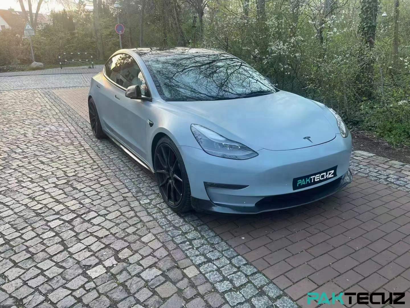 Dry Carbon Fiber Tesla Model 3 Front Lip (Paktechz Design)