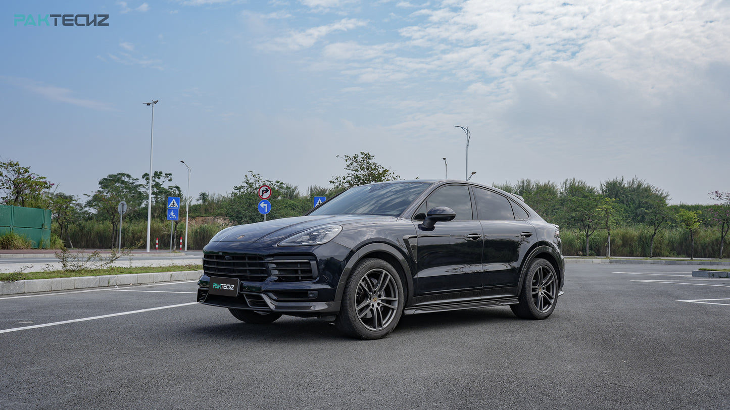 Dry Carbon Fiber Porsche Cayenne (9YA) Side Skirts (Paktechz Design)