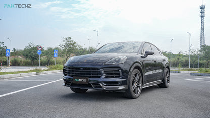 Dry Carbon Fiber Porsche Cayenne (9YA) Front Lip Ver.2 (Paktechz Design)