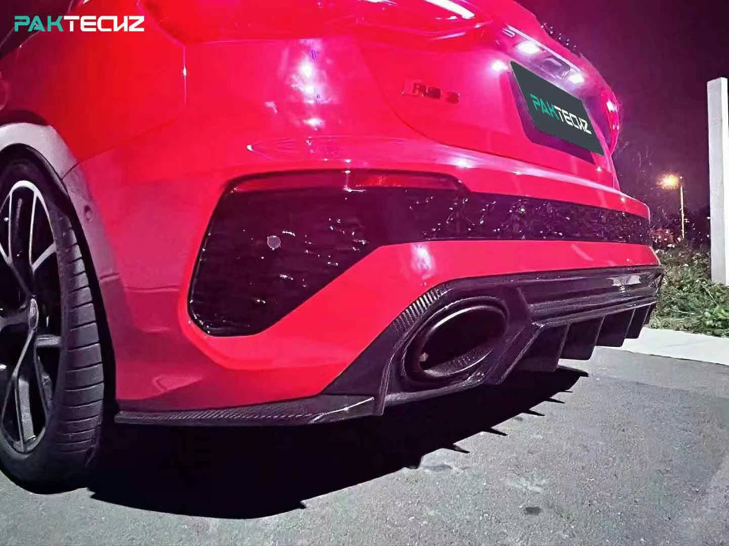 Dry Carbon Fiber Audi RS3 (8Y) Rear Diffuser (Paktechz Design)