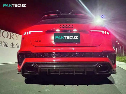 Dry Carbon Fiber Audi RS3 (8Y) Rear Diffuser (Paktechz Design)