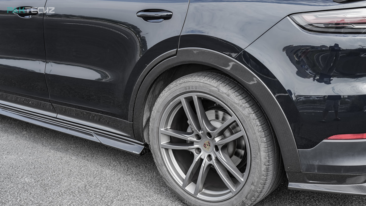 Dry Carbon Fiber Porsche Cayenne (9YA) Wheel Arches (Paktechz Design)