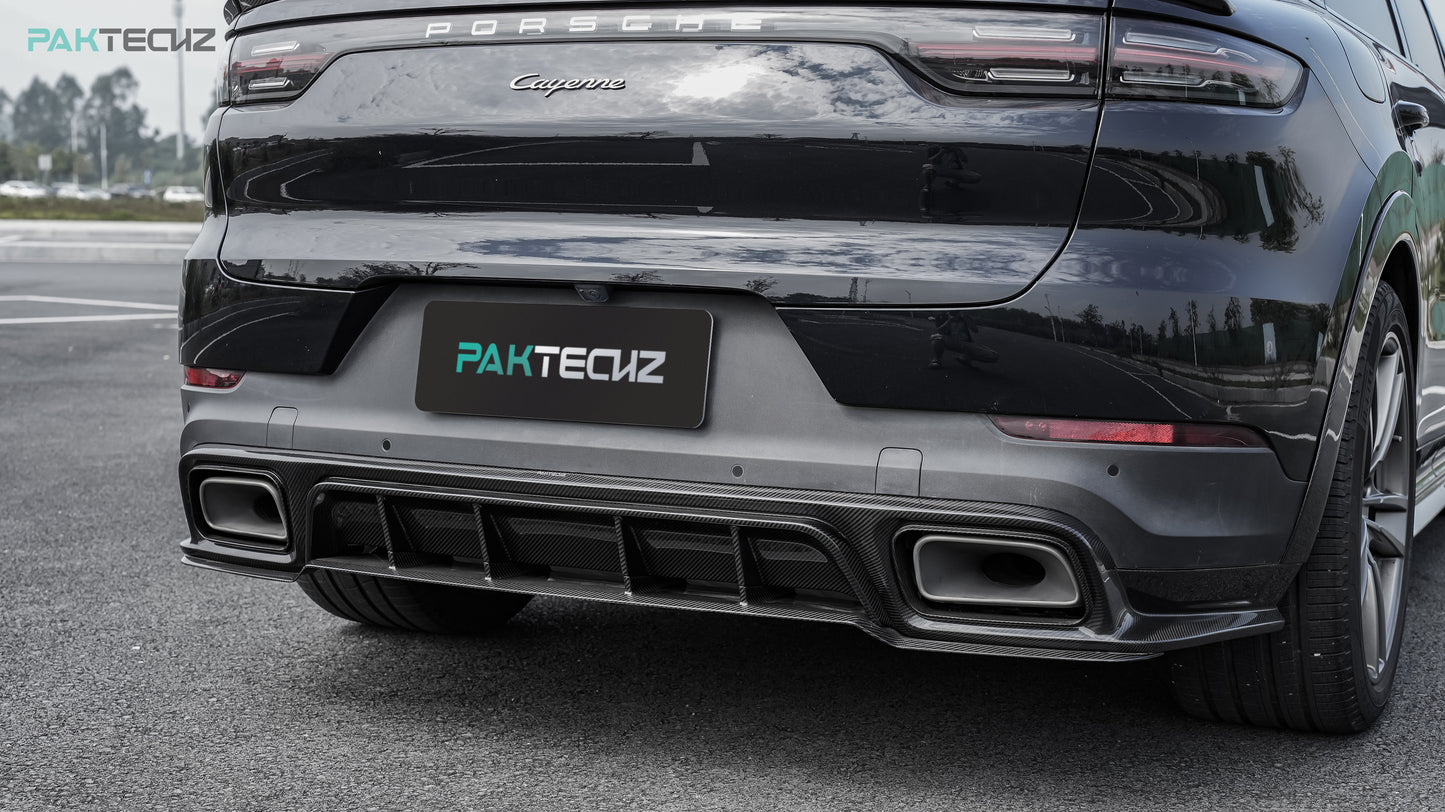 Dry Carbon Fiber Porsche Cayenne (9YA) Rear Diffuser (Paktechz Design)