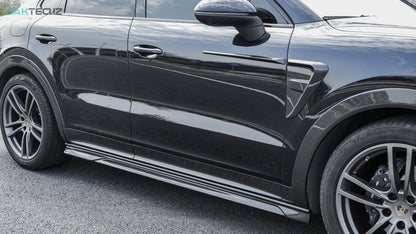 Dry Carbon Fiber Porsche Cayenne (9YA) Side Skirts (Paktechz Design)