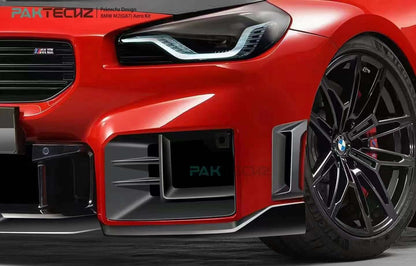 Dry Carbon Fiber BMW M2 (G87) Front Canards (Paktechz Design)