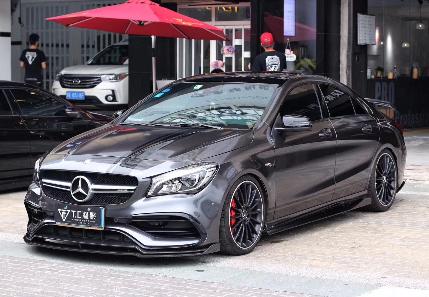 Dry Carbon Fiber Mercedes CLA-Class (W117) Side Skirts (Paktechz Design)