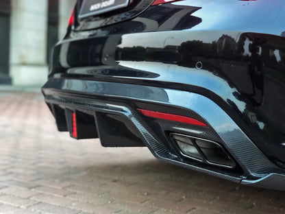 Dry Carbon Fiber Mercedes CLA-Class (W117) Rear Diffuser (Paktechz Design)