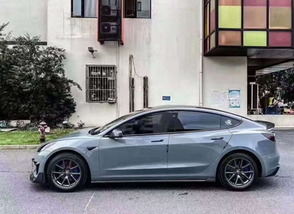 Dry Carbon Fiber Tesla Model 3 Side Skirts (Good Mix)