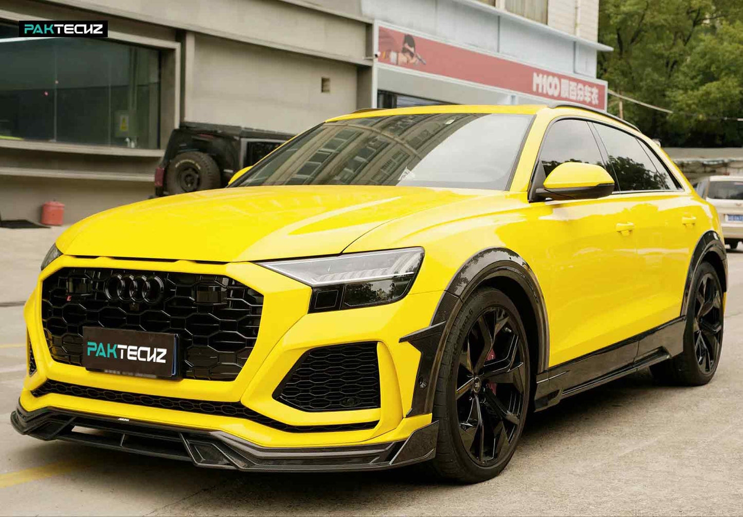 Dry Carbon Fiber Audi RSQ8 Front Lip (Paktechz Design)