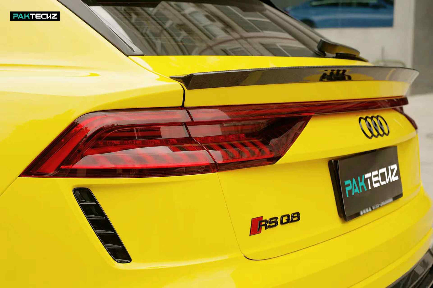 Dry Carbon Fiber Audi RSQ8 Ducktail Rear Spoiler (Paktechz Design)