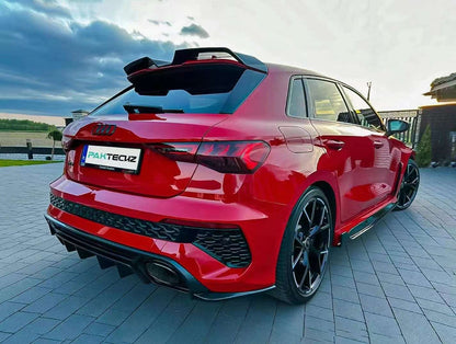 Dry Carbon Fiber Audi RS3 (8Y) Rear Diffuser (Paktechz Design)