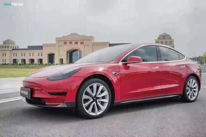 Dry Carbon Fiber Tesla Model 3 Side Skirts (Paktechz Design)