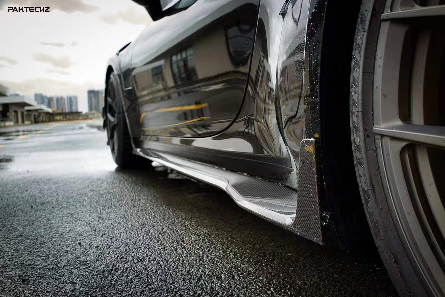 Dry Carbon Fiber Porsche Turbo S (992) Side Skirts (Paktechz Design)