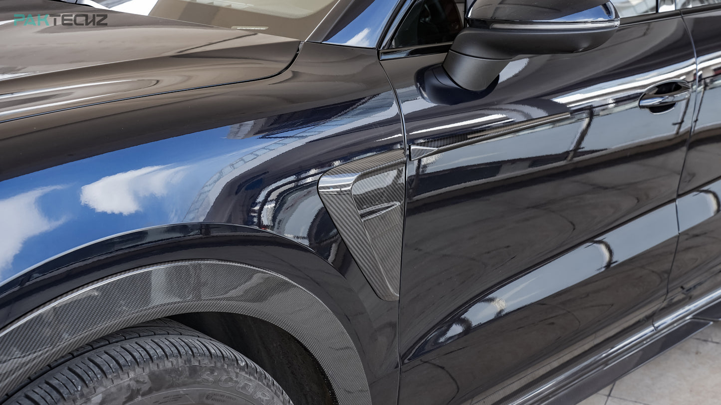 Dry Carbon Fiber Porsche Cayenne (9YA) Fender Trims (Paktechz Design)