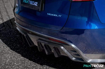 Dry Carbon Fiber Tesla Model Y Rear Diffuser (Paktechz Design)