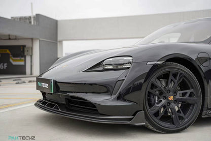 Dry Carbon Fiber Porsche Taycan Front Lip (Paktechz Design)