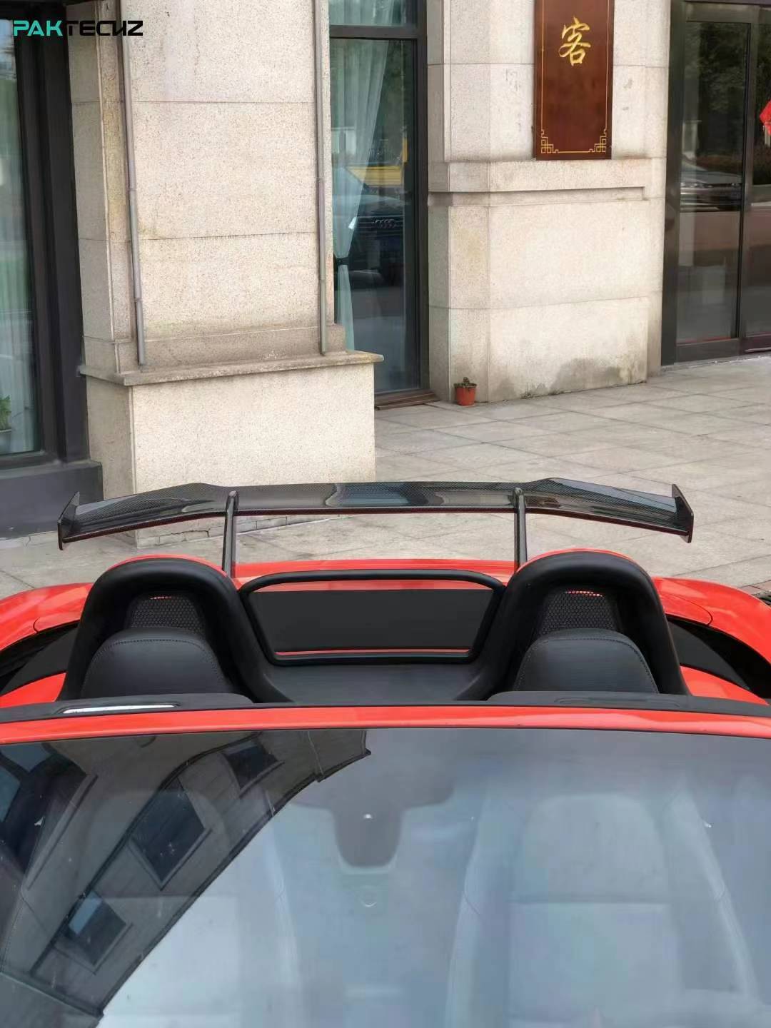Dry Carbon Fiber Porsche 718 (982) Rear Wing (Paktechz Design)