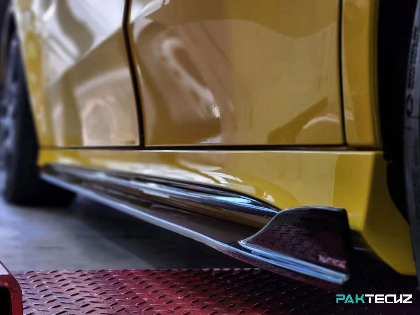 Dry Carbon Fiber Mercedes A-Class (W177) Side Skirts (Paktechz Design)