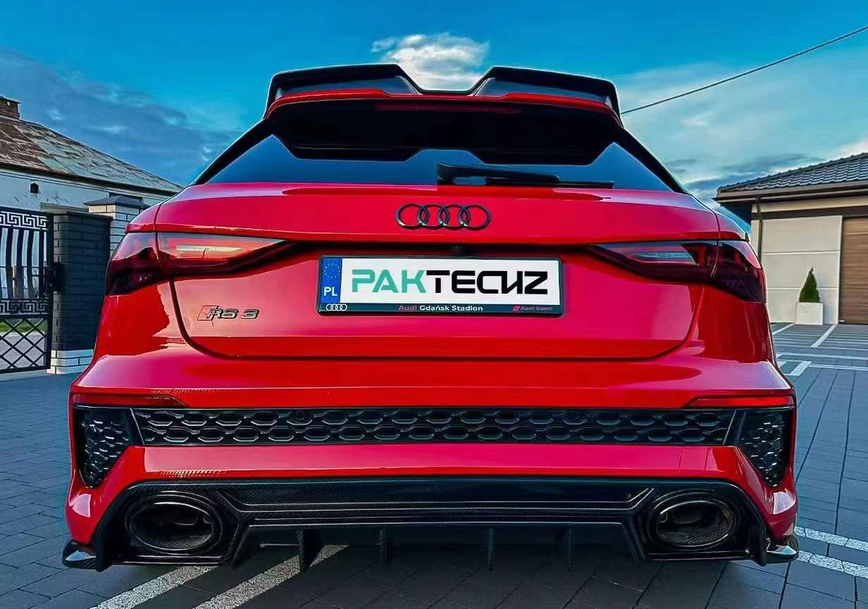 Dry Carbon Fiber Audi RS3 (8Y) Rear Diffuser (Paktechz Design)