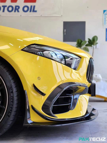 Dry Carbon Fiber Mercedes A-Class (W177) Front Canards (Paktechz Design)