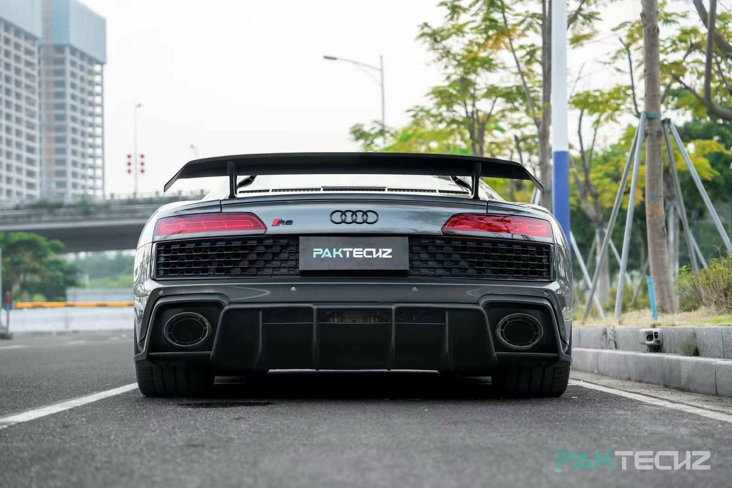 Dry Carbon Fiber Audi R8 Rear Diffuser (Paktechz Design)