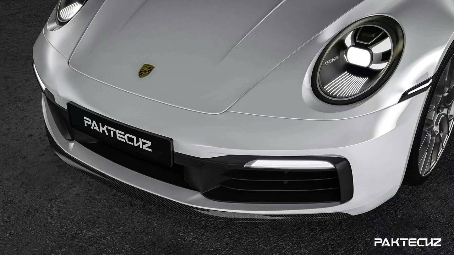 Dry Carbon Fiber Porsche 911 (992) Front Lip (Paktechz Design)