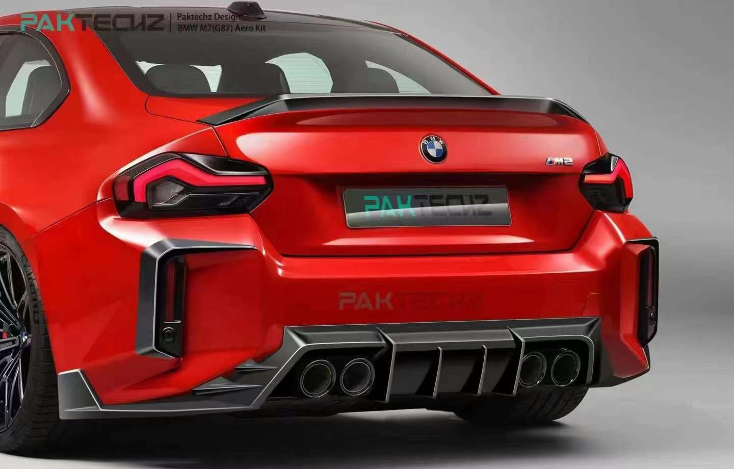 Dry Carbon Fiber BMW M2 (G87) Ducktail Rear Spoiler (Paktechz Design)