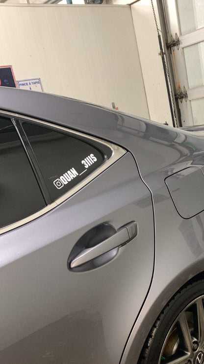 Instagram handle vinyl sticker