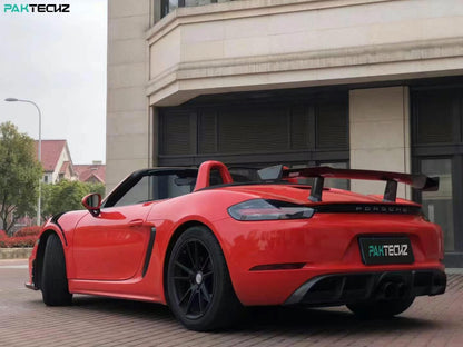 Dry Carbon Fiber Porsche 718 (982) Rear Wing (Paktechz Design)