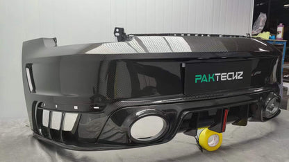 Dry Carbon Fiber Porsche Turbo S (992) Rear Diffuser + Bumper (Paktechz Design)