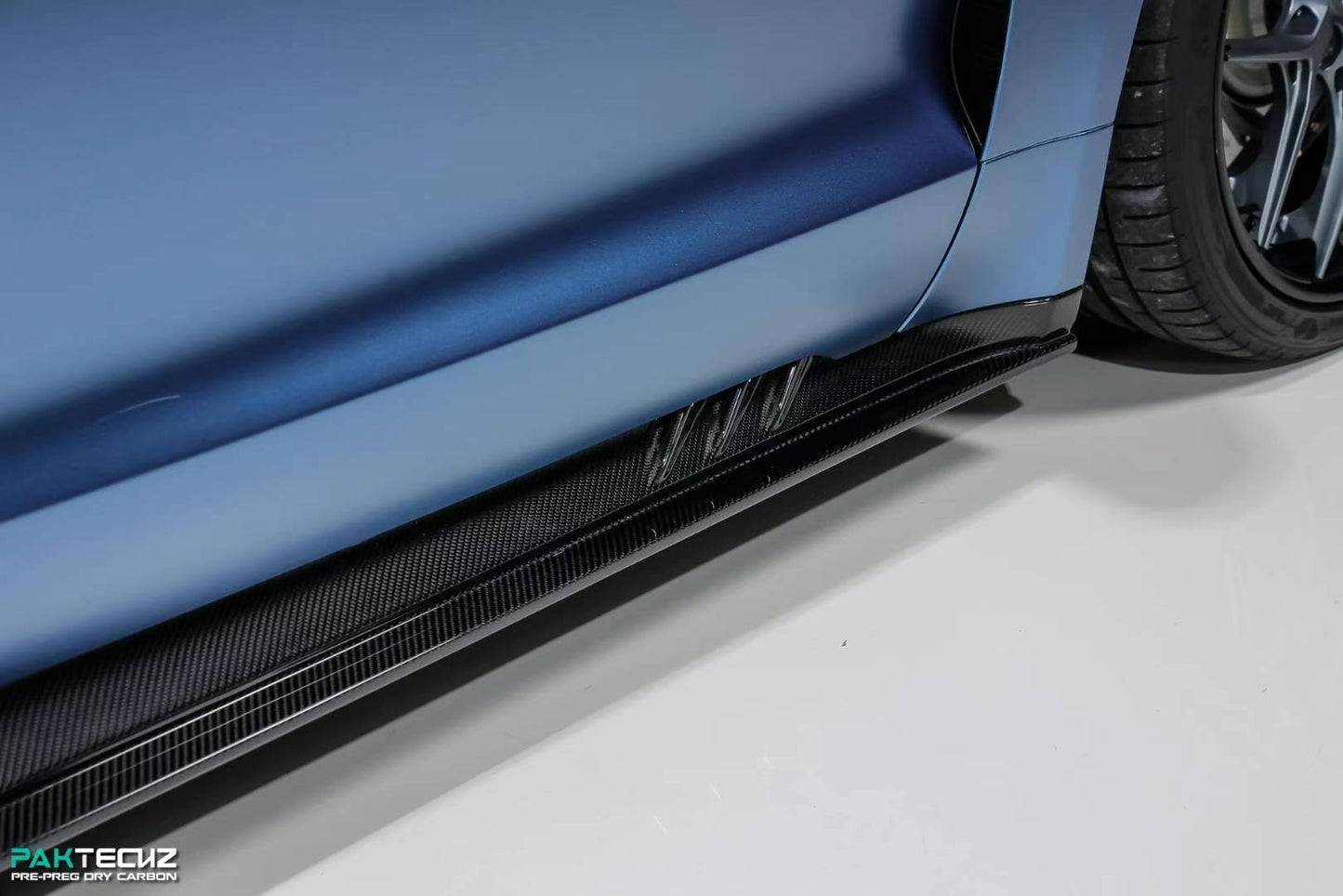 Dry Carbon Fiber Porsche Taycan Side Skirts (Paktechz Design)
