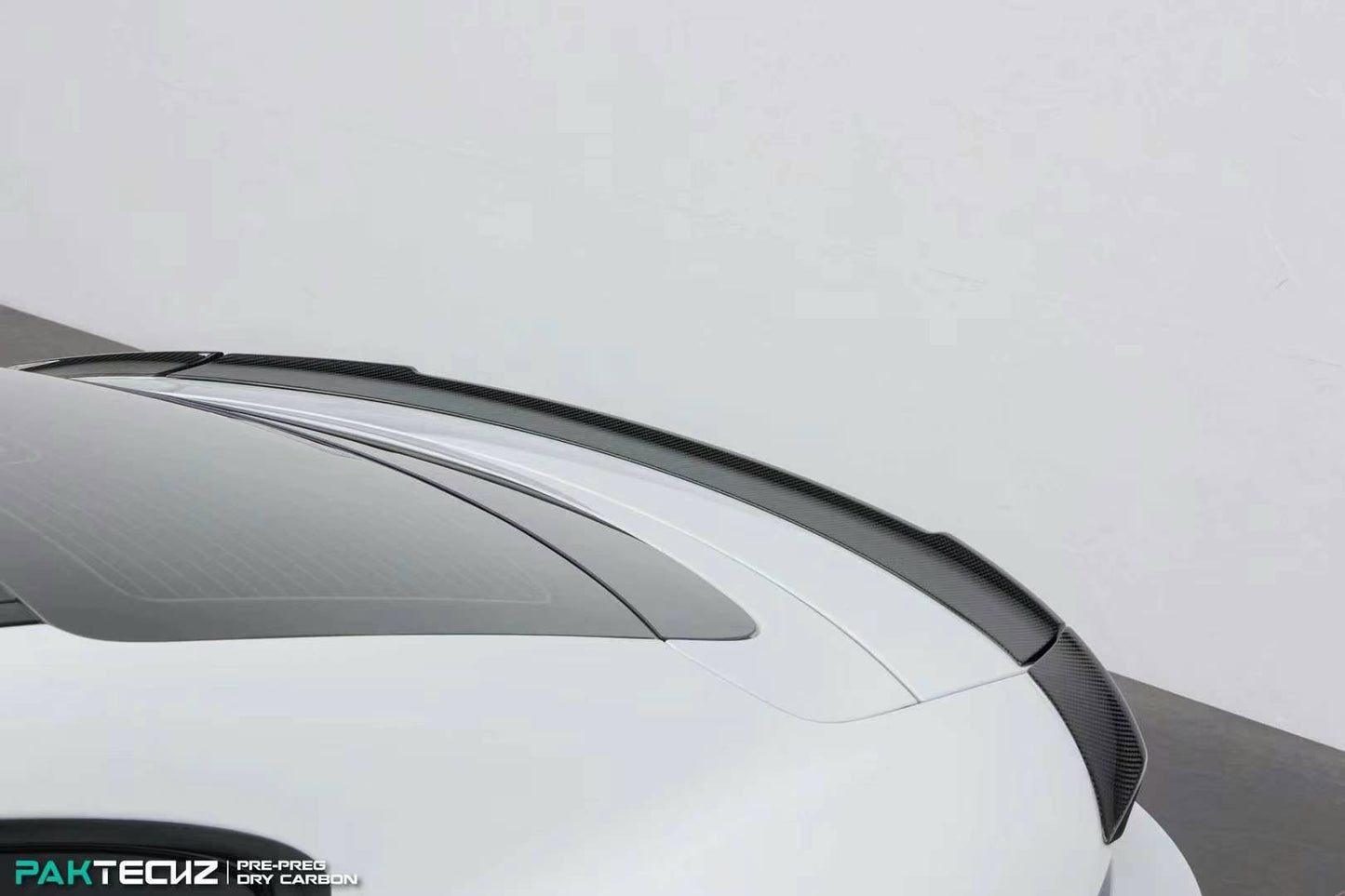 Dry Carbon Fiber Porsche Taycan Ducktail Rear Spoiler (Paktechz Design)