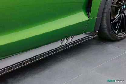 Dry Carbon Fiber Porsche Taycan Side Skirts (Paktechz Design)