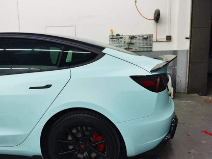 Dry Carbon Fiber Tesla Model 3 Ducktail Rear Spoiler (Good Mix)