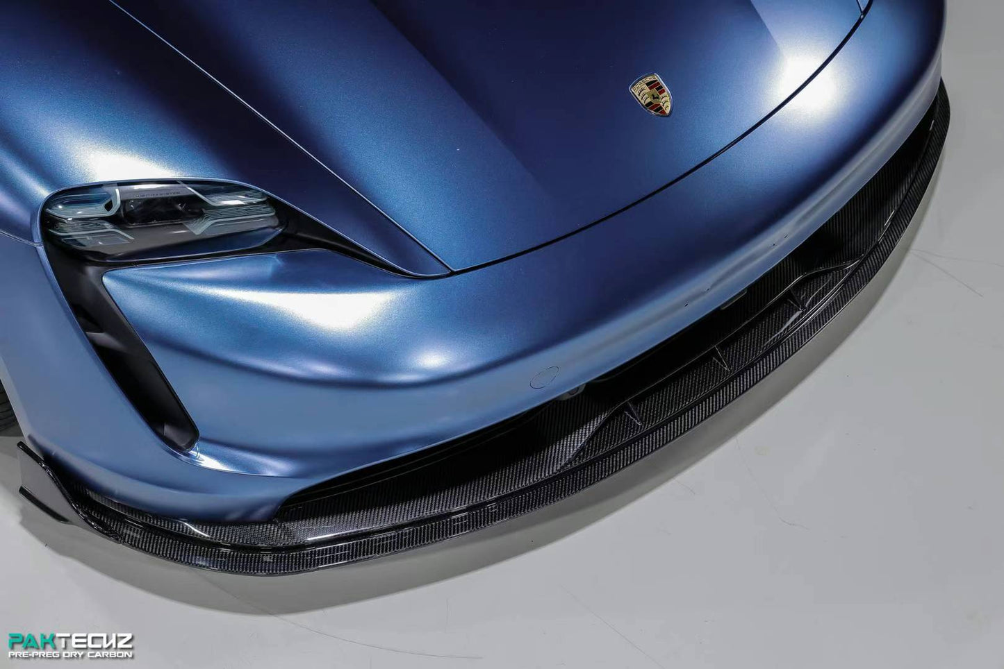 Dry Carbon Fiber Porsche Taycan Front Lip (Paktechz Design)
