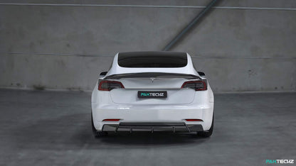 Dry Carbon Fiber Tesla Model 3 Rear Diffuser (Paktechz Design)