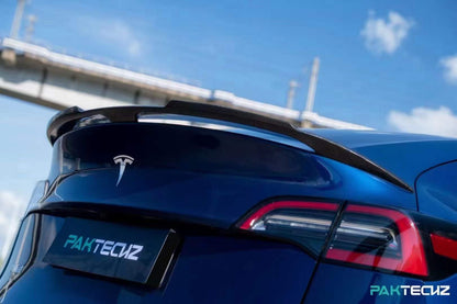 Dry Carbon Fiber Tesla Model Y Ducktail Rear Spoiler (Paktechz Design)