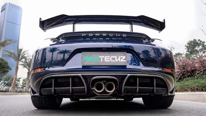 Dry Carbon Fiber Porsche 718 (982) Rear Diffuser (Paktechz Design)