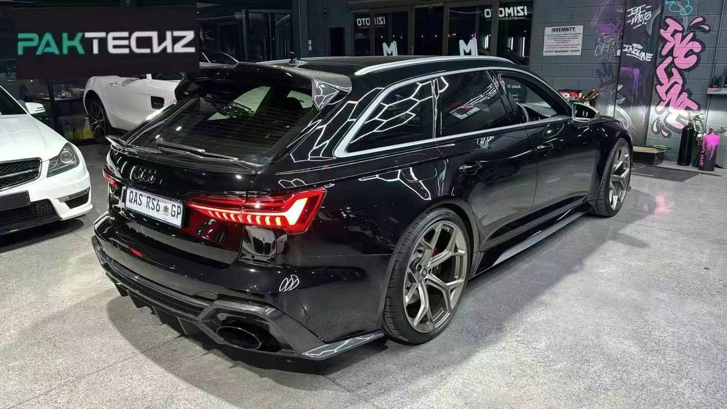 Dry Carbon Fiber Audi RS6 (C8) Rear Spoiler (Paktechz Design)