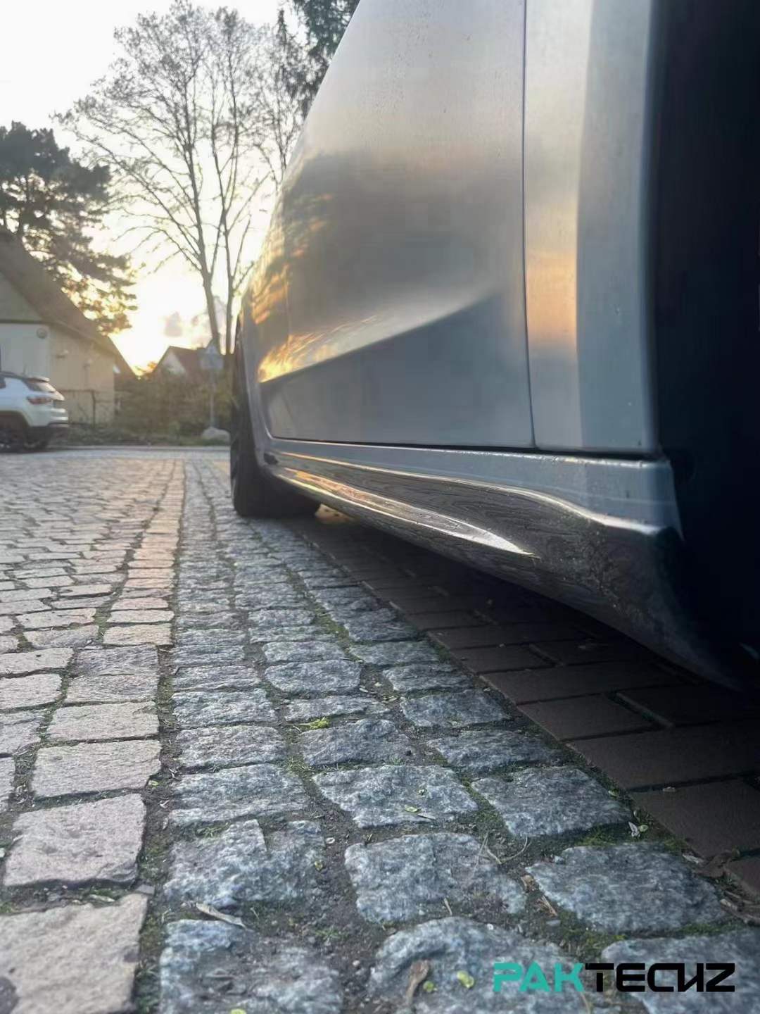 Dry Carbon Fiber Tesla Model 3 Side Skirts (Paktechz Design)