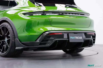 Dry Carbon Fiber Porsche Taycan Rear Diffuser (Paktechz Design)