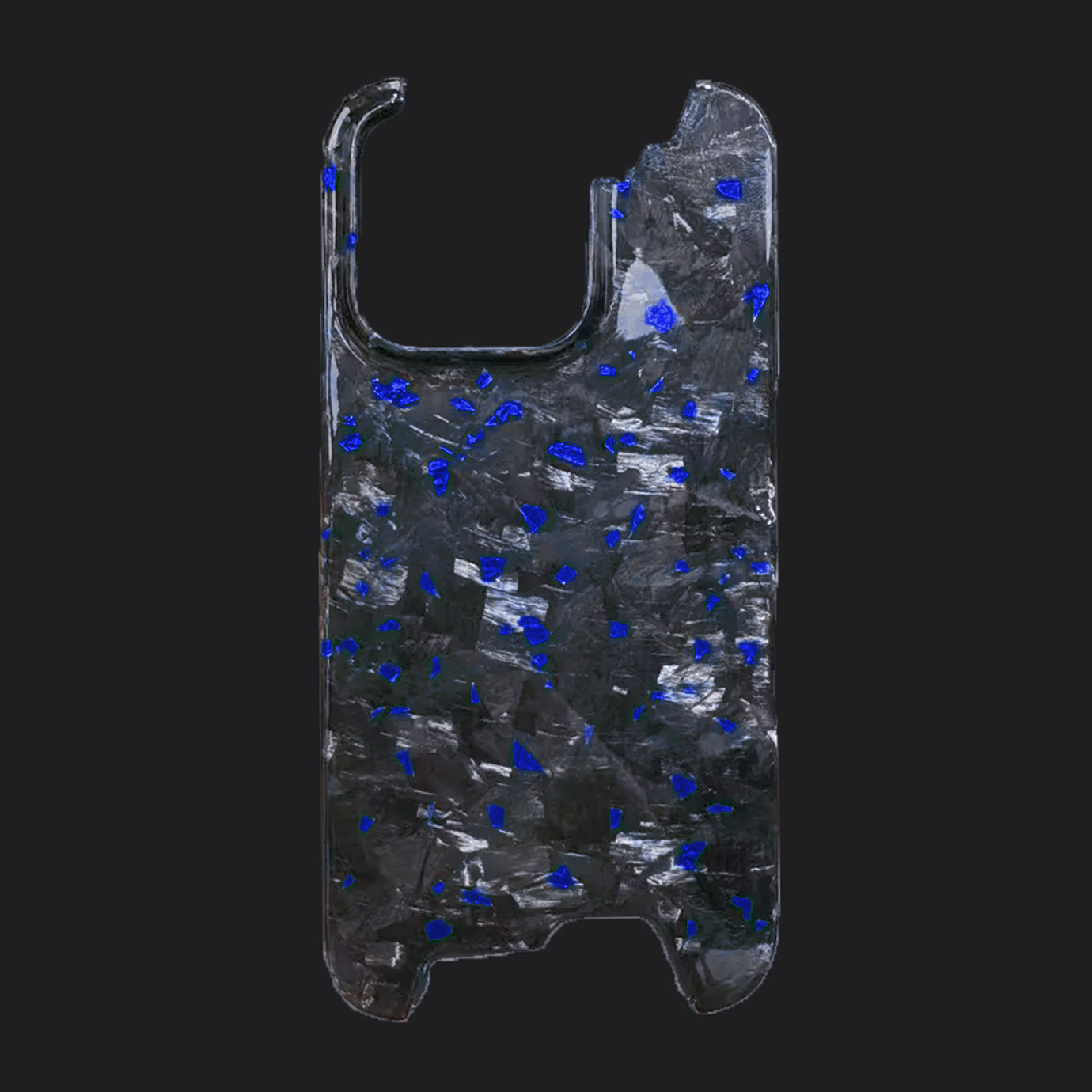 iPhone 100% Carbon Fiber Forged Case V1 - Blue Sparkles