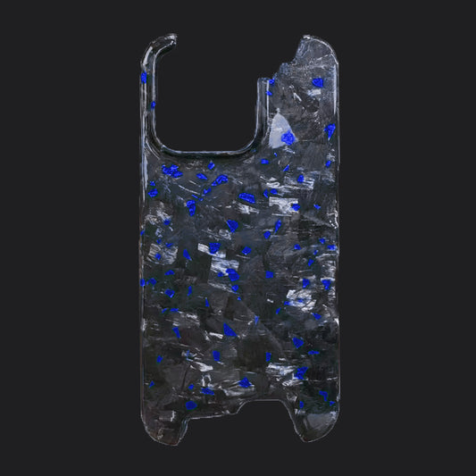 iPhone 100% Carbon Fiber Forged Case V1 - Blue Sparkles