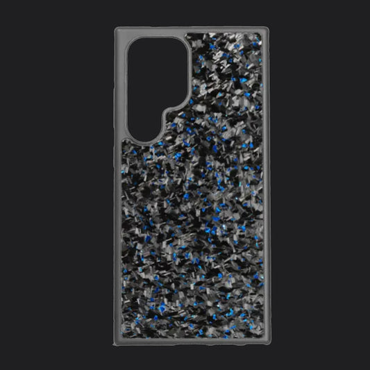 Samsung Carbon Fiber Case Forged - Short Strands Blue Sparkles