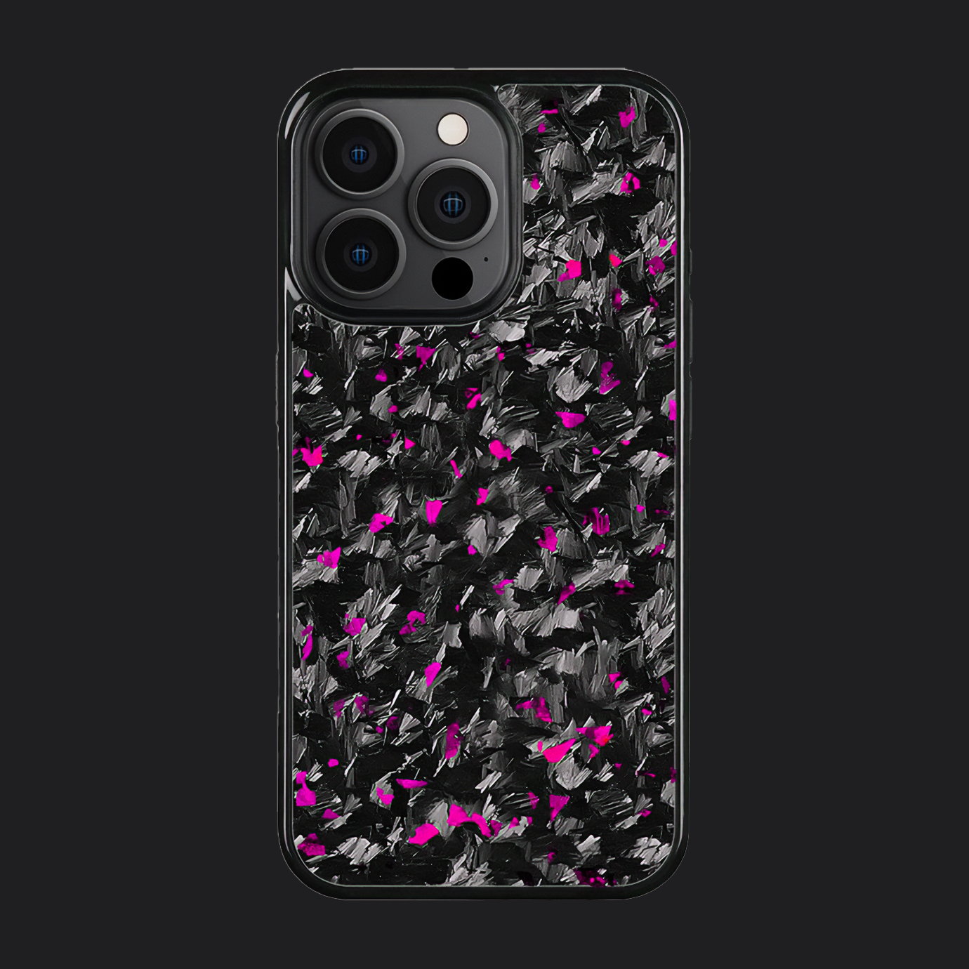 iPhone Carbon Fiber Case Forged - Short Strands Pink Sparkles