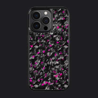 iPhone Carbon Fiber Case Forged - Short Strands Pink Sparkles